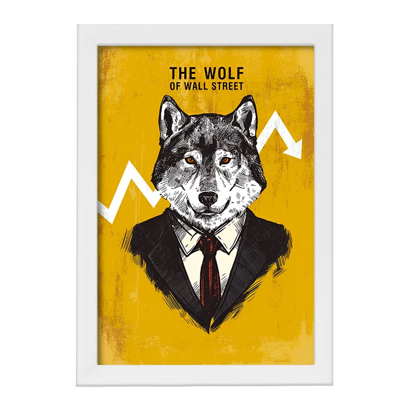 تابلو خندالو طرح گرگ وال استریت (The Wolf of Wall Stree) کد F13538