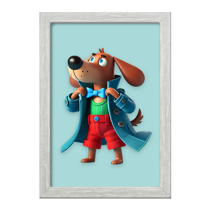 تابلو خندالو طرح سگ کارآگاه کد F9308