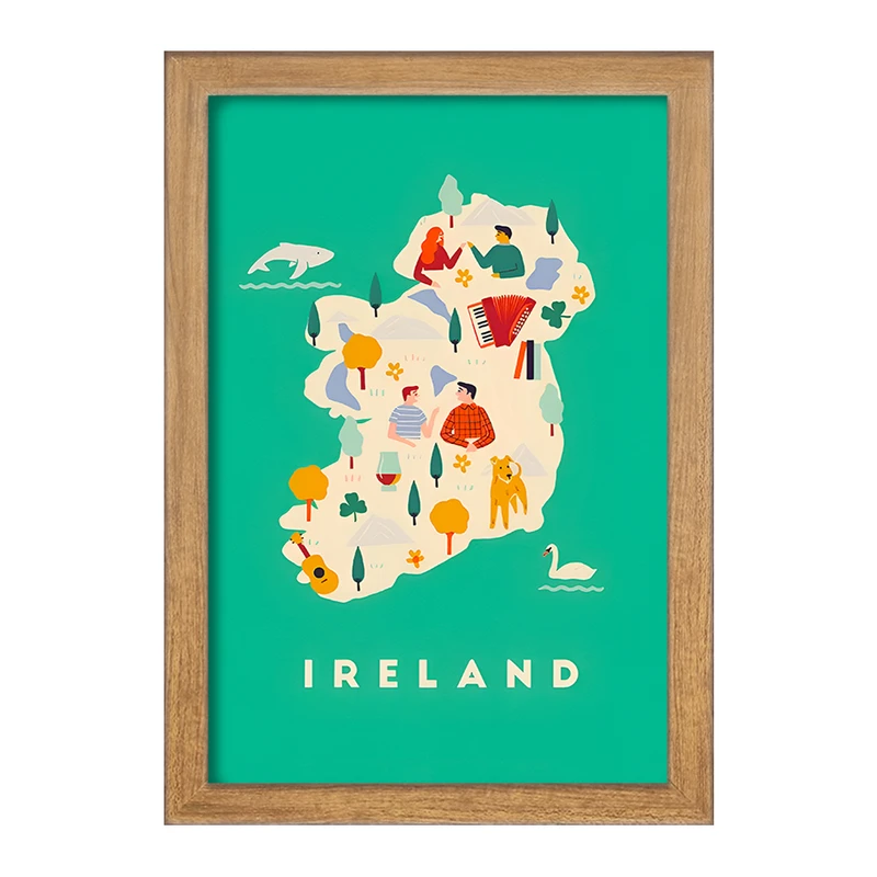 تابلو خندالو طرح ایرلند (Ireland) کد F14365