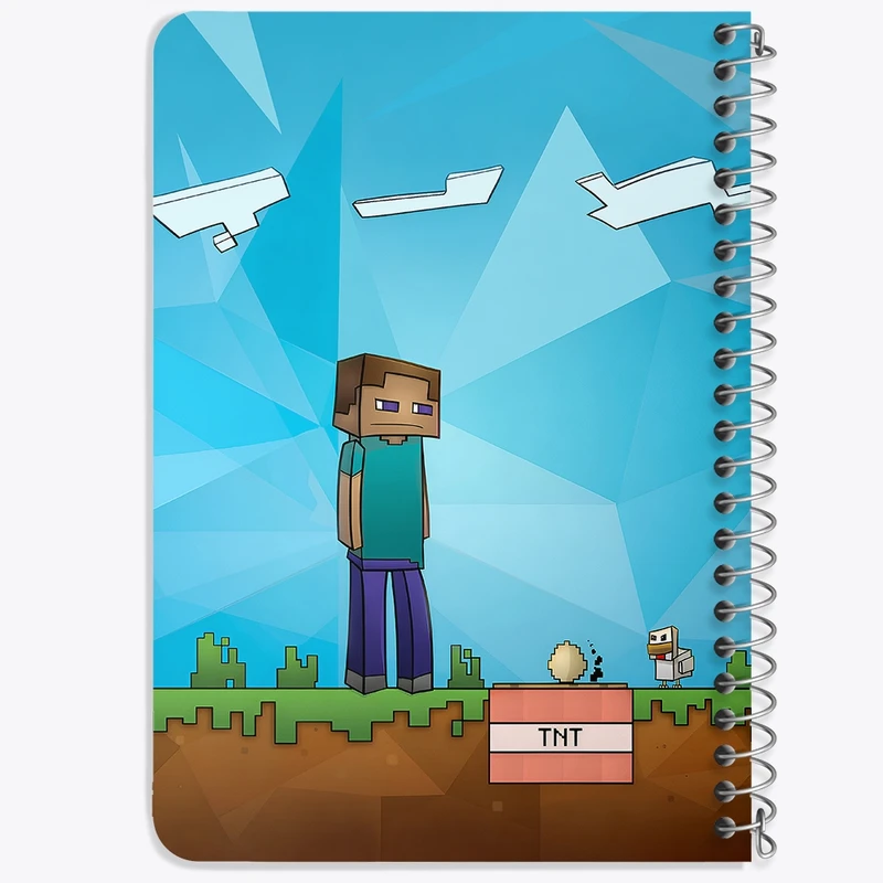 دفتر یادداشت 50 برگ خندالو طرح بازی ماینکرافت (Minecraft) کد N8712