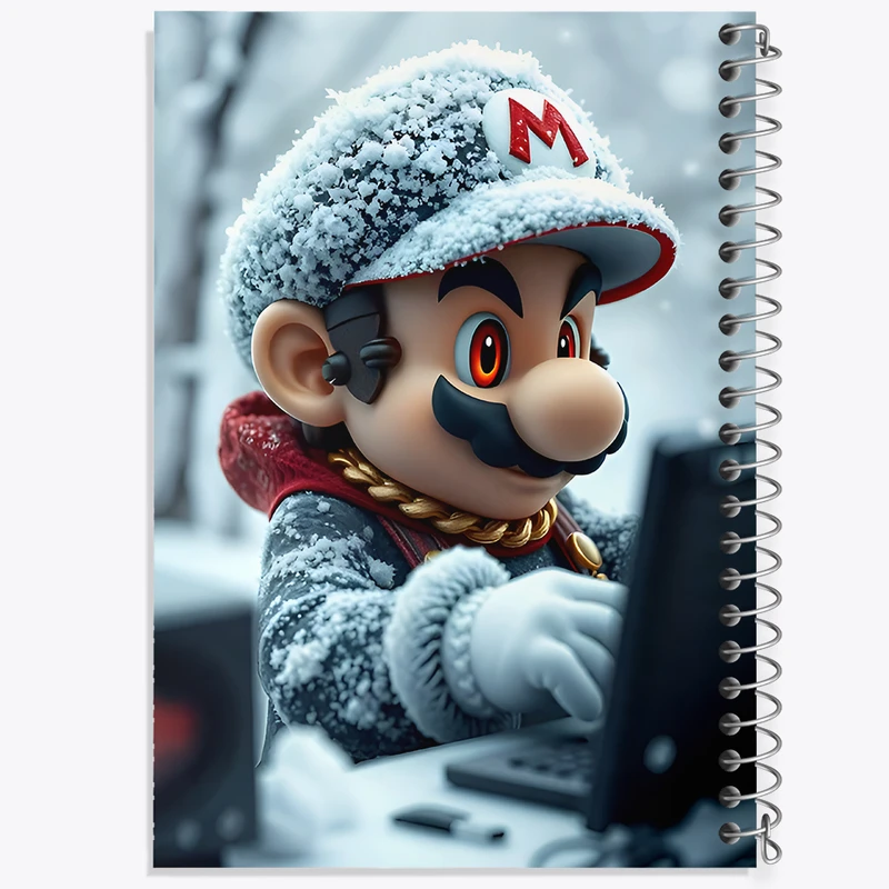 دفتر مشق 100 برگ خندالو طرح سوپر ماریو (Super Mario) کد F12024