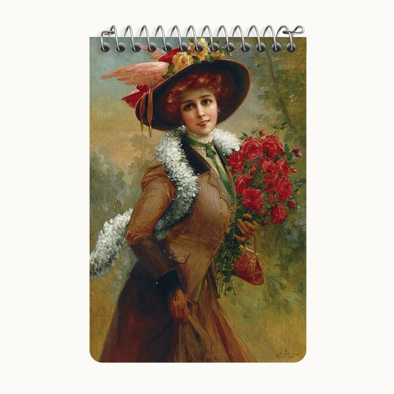 دفتر یادداشت 50 برگ خندالو طرح نقاشی زیبا همچون یک گل رز اثر امیلی ورنون کد F12202