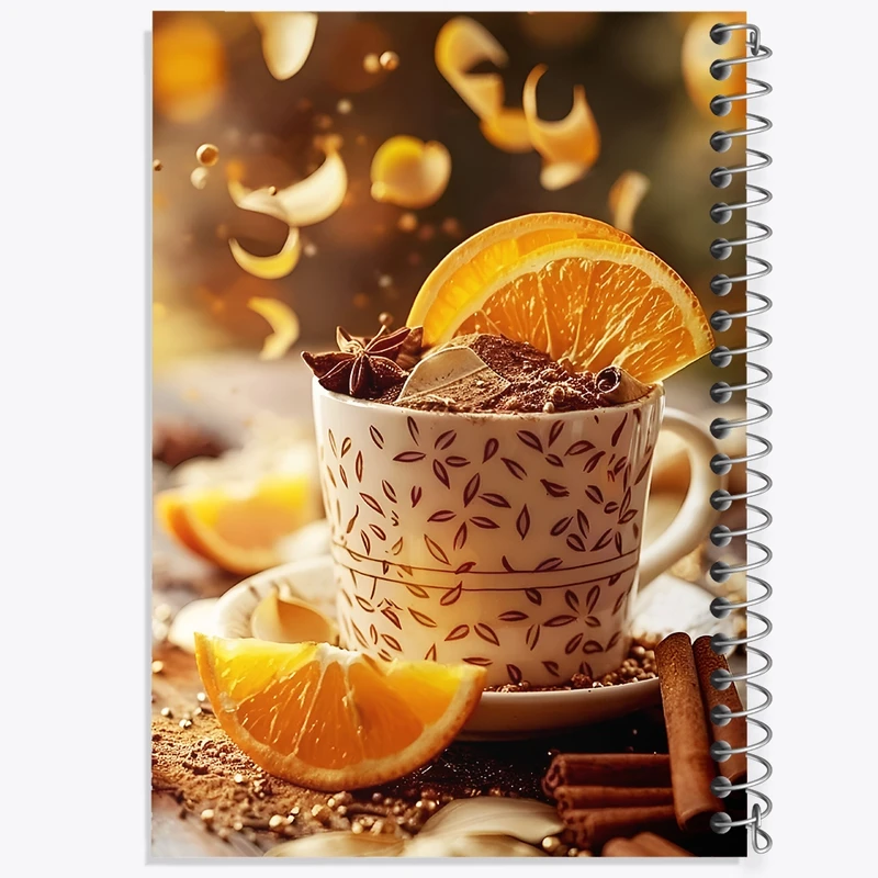 دفتر ژورنال نویسی 50 برگ خندالو مدل نقطه ای طرح فنجون قهوه  کد F10413