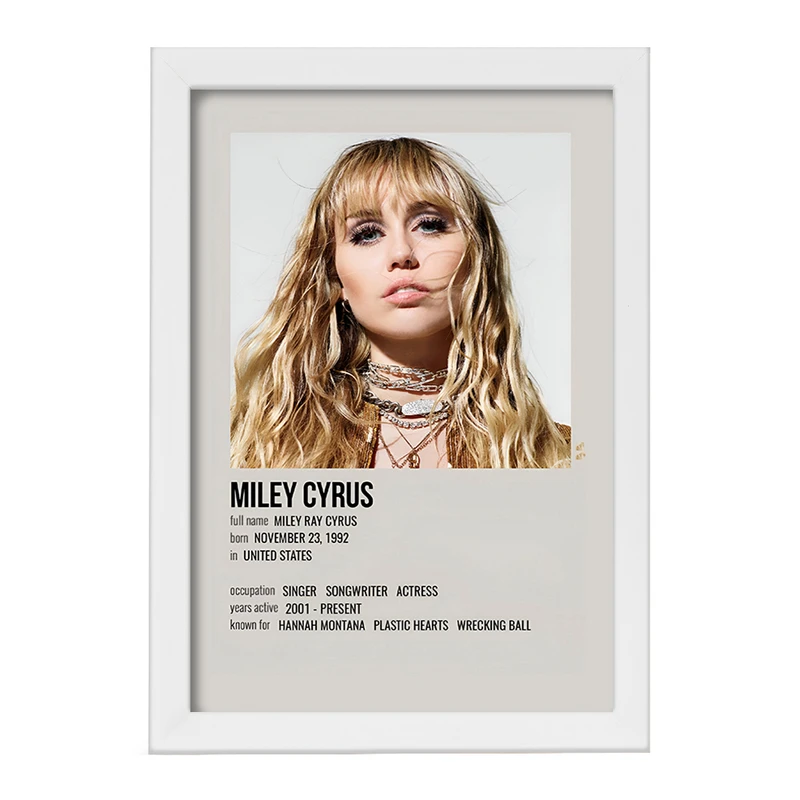 تابلو خندالو طرح مایلی رِی سایرس (Miley Cyrus) کد F13155