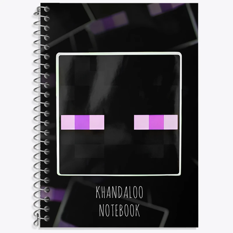 دفتر زبان 50 برگ خندالو مدل دو خط طرح بازی ماینکرافت (Minecraft) کد N8725