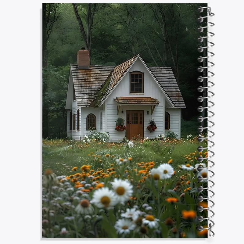 دفتر نقاشی 50 برگ خندالو طرح کلبه جنگلی کد F10445