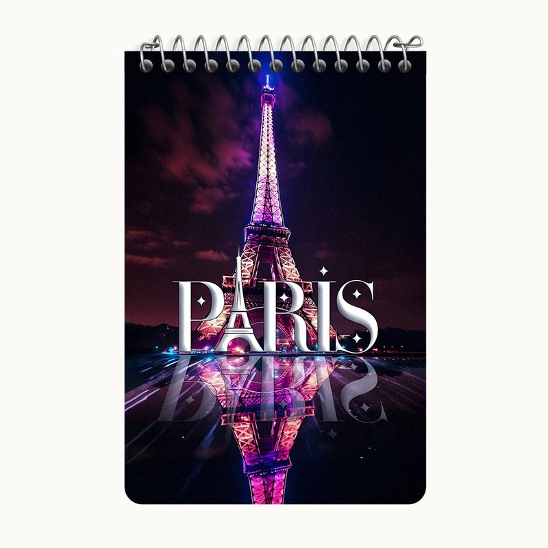 دفتر یادداشت 50 برگ خندالو طرح برج ایفل کد F7018