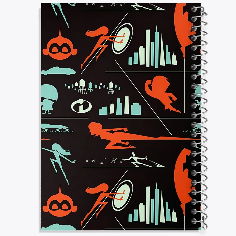 دفتر طراحی 50 برگ خندالو طرح شگفت انگیزان (The Incredibles) کد N3247