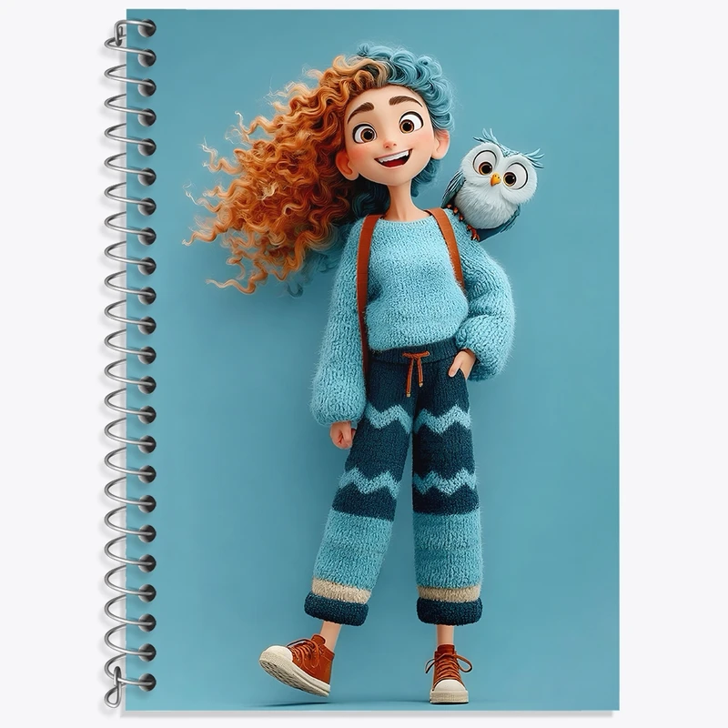 دفتر لغت 50 برگ خندالو طرح دخترانه بامزه کد N8366