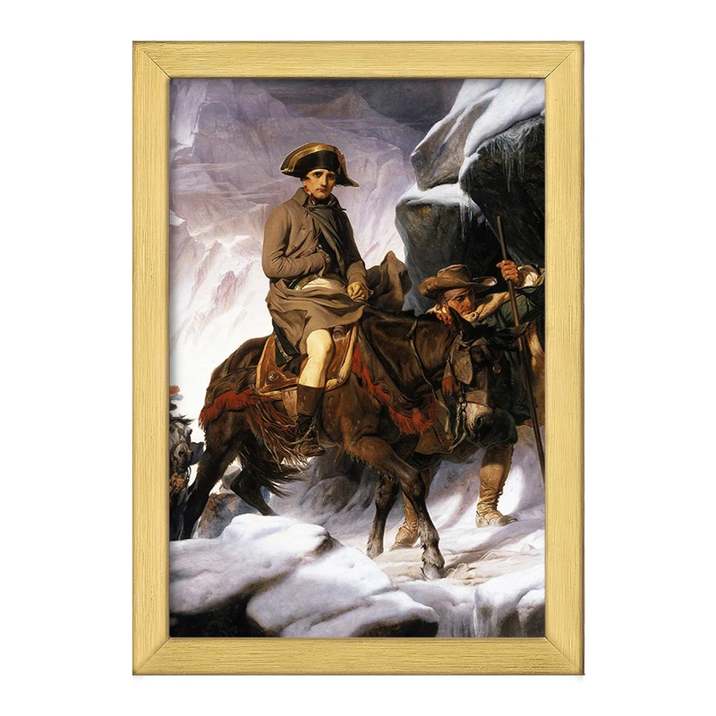 تابلو خندالو طرح نقاشی عبور ناپلئون از آلپ اثر پل دلاروش کد F12127