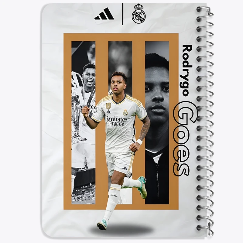 دفتر یادداشت 50 برگ خندالو طرح رودریگو گوئس (Rodrygo Goes) کد F13479