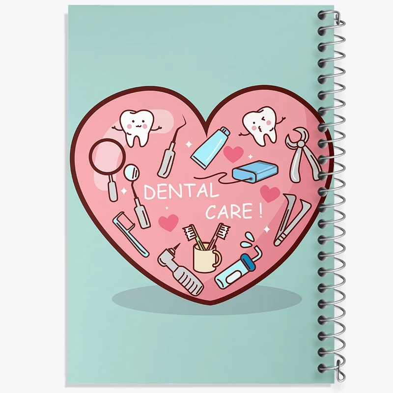 دفتر طراحی 50 برگ خندالو طرح دندان و دندان پزشکی کودکانه کد 36776