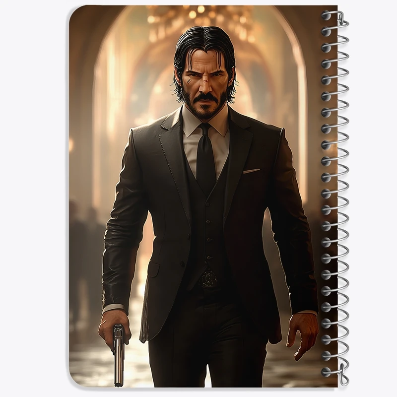 دفتر یادداشت 50 برگ خندالو طرح جان ویک (John Wick) کد F5297