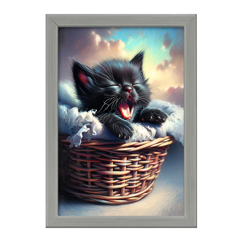 تابلو خندالو طرح گربه بامزه کد F6668