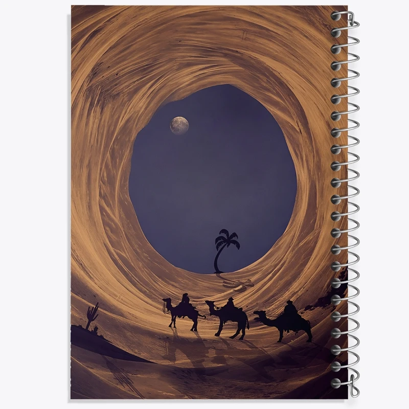 دفتر طراحی 50 برگ خندالو طرح کویر کد F4061