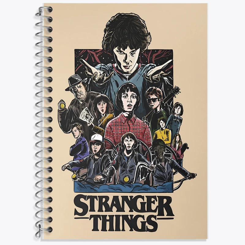 دفتر زبان دوخط 50 برگ خندالو طرح استرنجر تینگز (Stranger Things) کد F13507