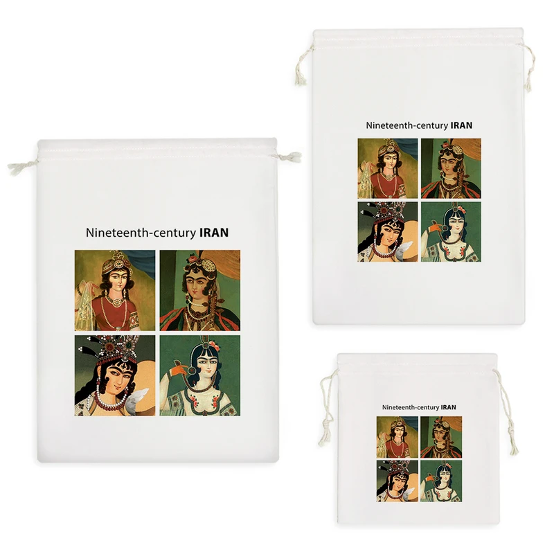 نظم دهنده خندالو مدل نقاشی دوره قاجار کد H625 مجموعه 3 عددی