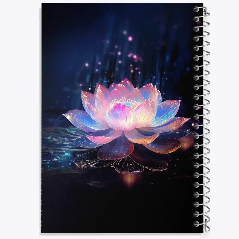 دفتر طراحی 50 برگ خندالو طرح نیلوفر آبی کد F2606