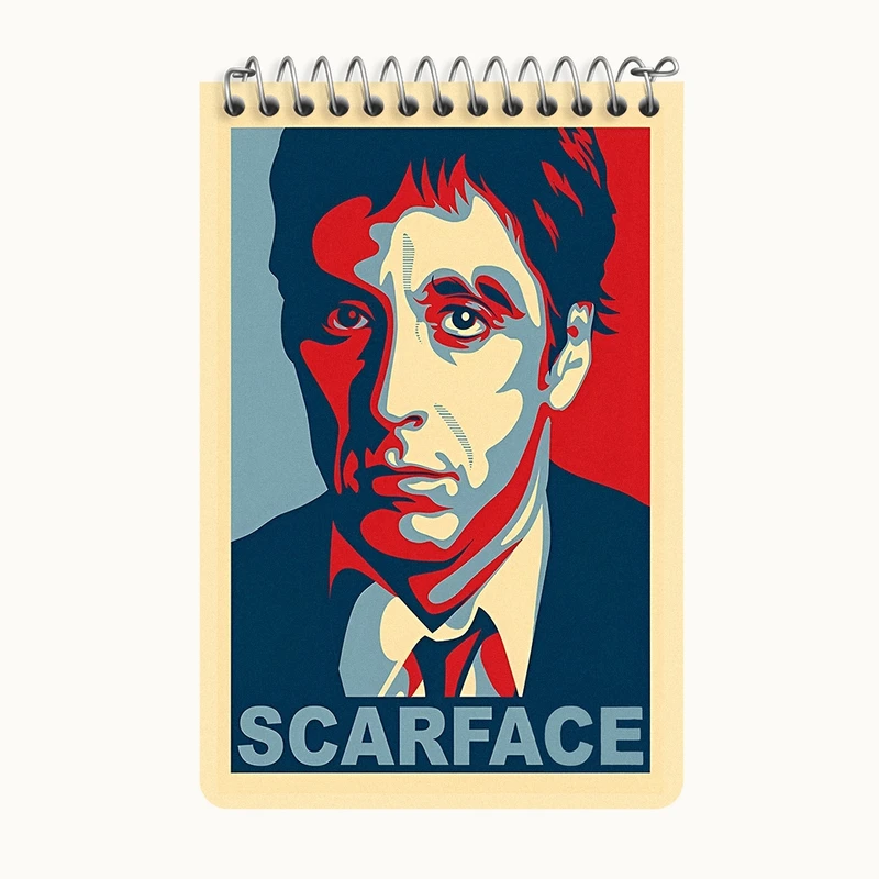 دفتر یادداشت 50 برگ خندالو طرح اسکارفیس (Scarface) کد F6485