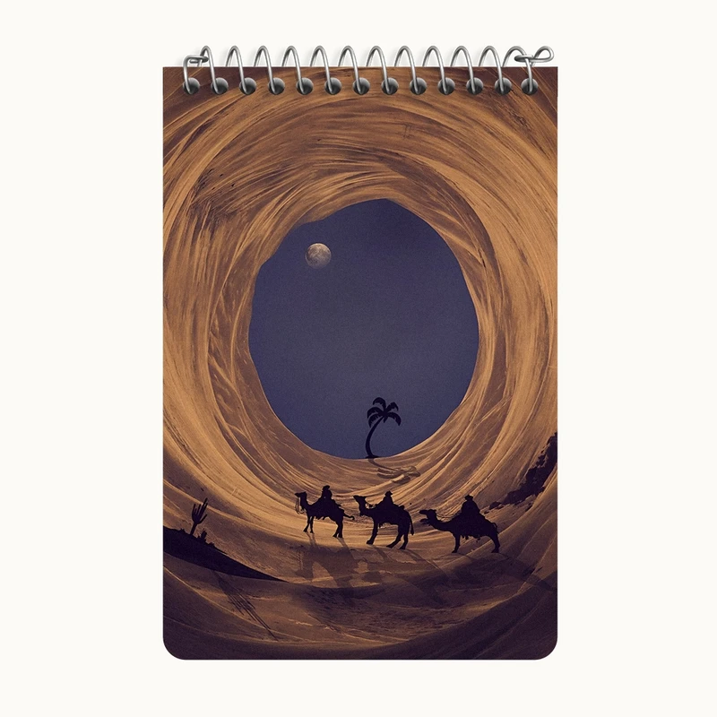 دفتر یادداشت 50 برگ خندالو طرح کویر کد F4061