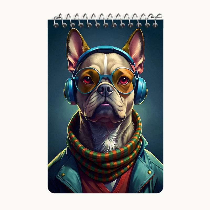 دفتر یادداشت 50 برگ خندالو طرح سگ (Dog) کد F7082