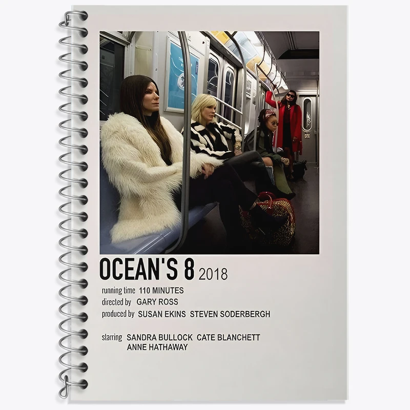 دفتر نت موسیقی 50 برگ خندالو طرح هشت یار اوشن (Ocean's 8) کد F13073