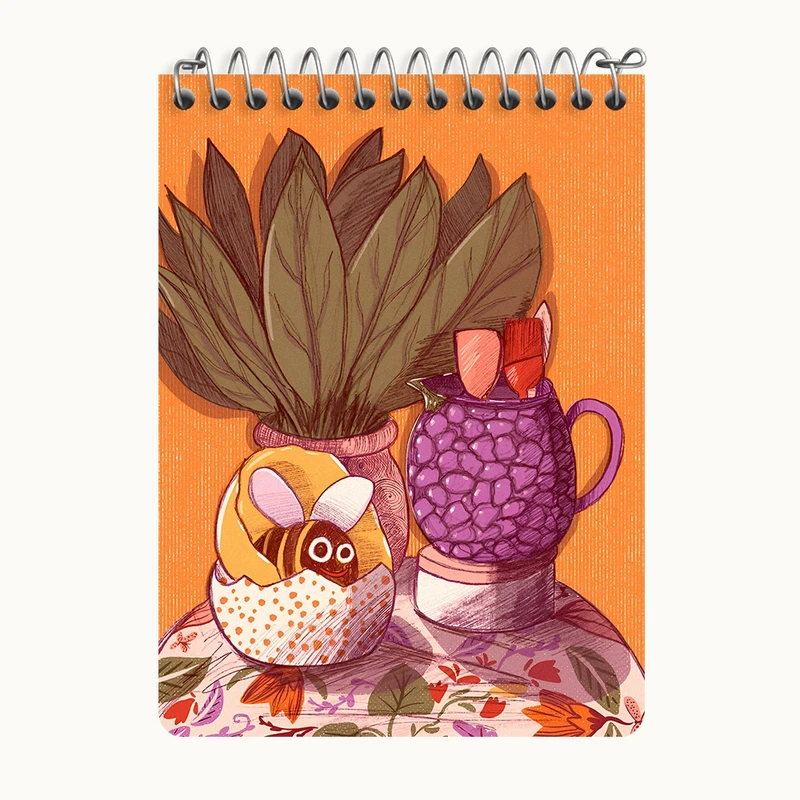 دفتر یادداشت 50 برگ خندالو طرح فانتزی کد N8336