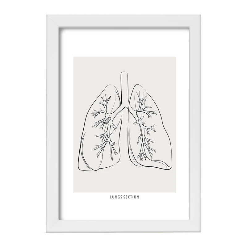 تابلو خندالو طرح آناتومی ریه ها (Lungs Anatomy) کد F13899