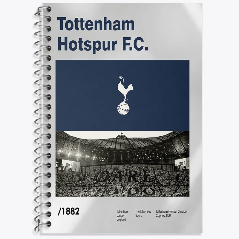 دفتر زبان 50 برگ خندالو مدل سه خط طرح تاتنهام (Tottenham) کد F13869