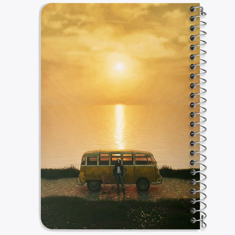 دفتر یادداشت 50 برگ خندالو طرح کمپینگ (Camping) کد F515