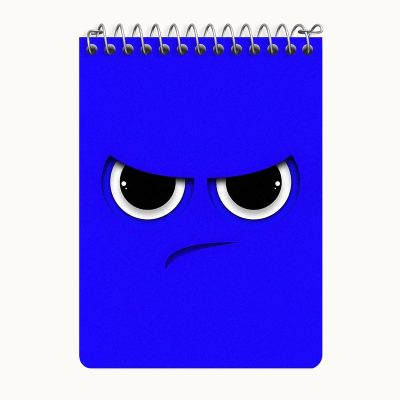 دفتر یادداشت 50 برگ خندالو طرح ایموجی عصبانی کد N5284