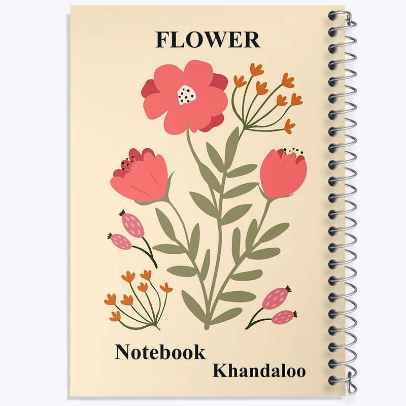 دفتر مشق 50 برگ خندالو طرح گل گلی کد N7023
