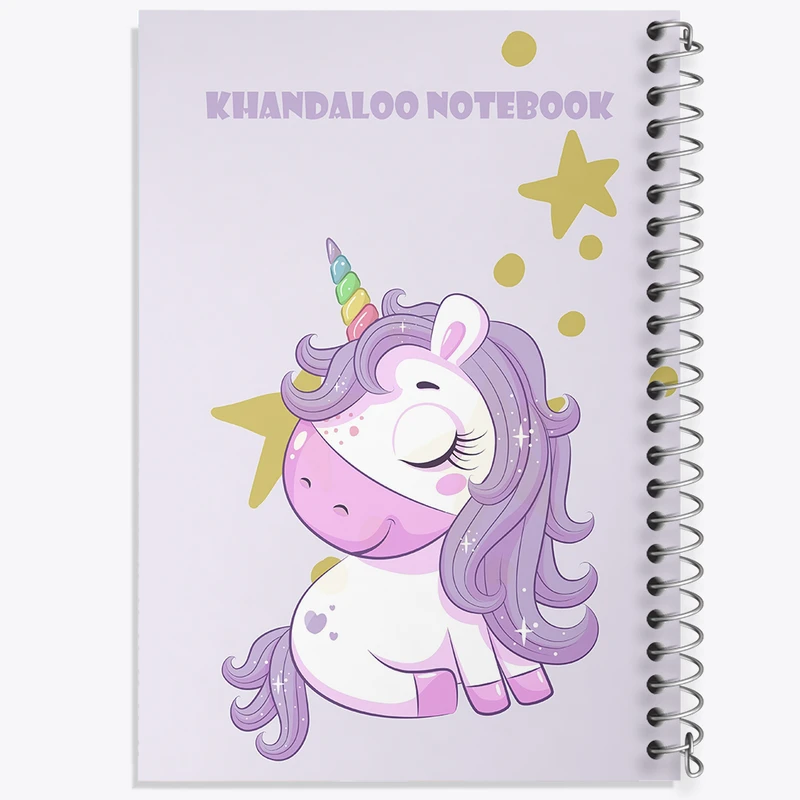 دفتر مشق 100 برگ خندالو طرح اسب تک شاخ (Unicorn) کد N7312