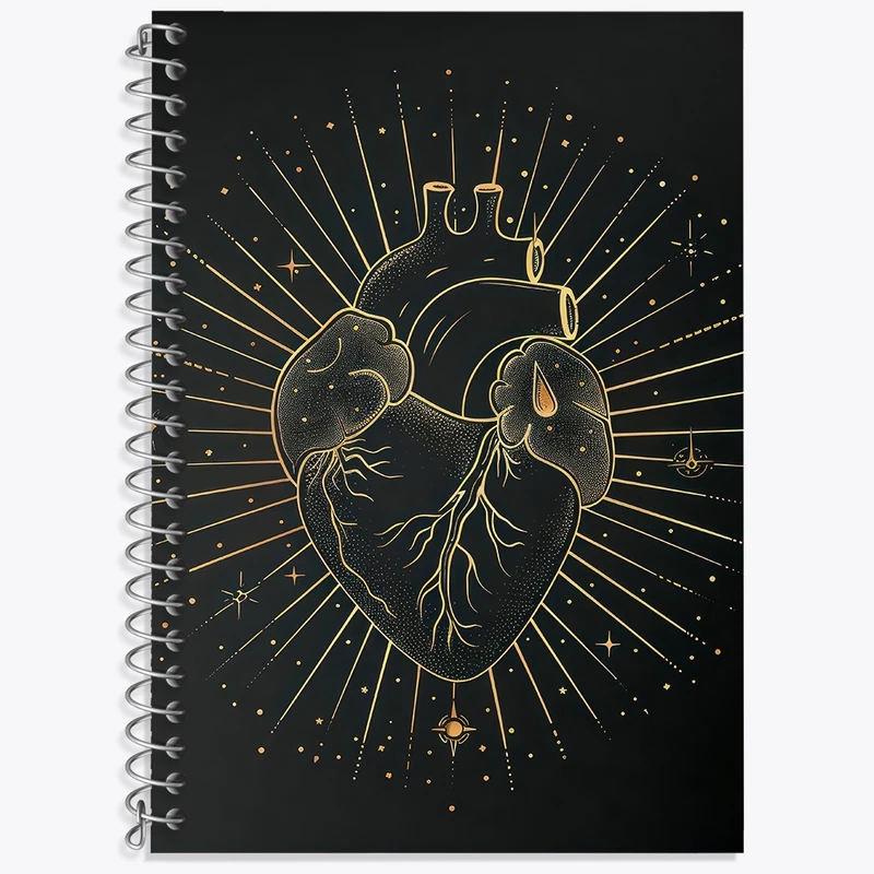 دفتر لغت 50 برگ خندالو طرح قلب مینیمال کد F3087