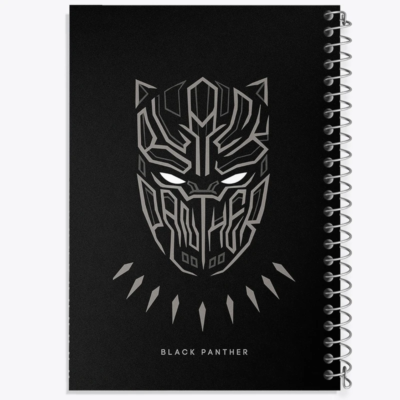 دفتر طراحی 50 برگ خندالو طرح Black panther کد F195