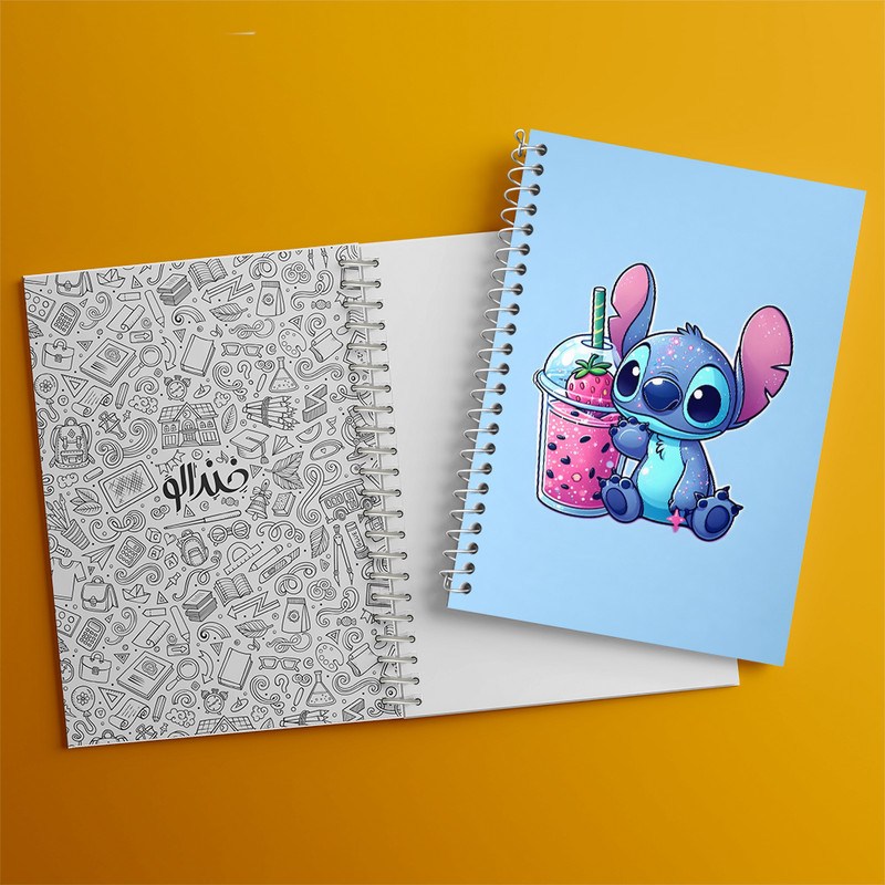 دفتر مشق 100 برگ خندالو طرح استیچ کد F3329