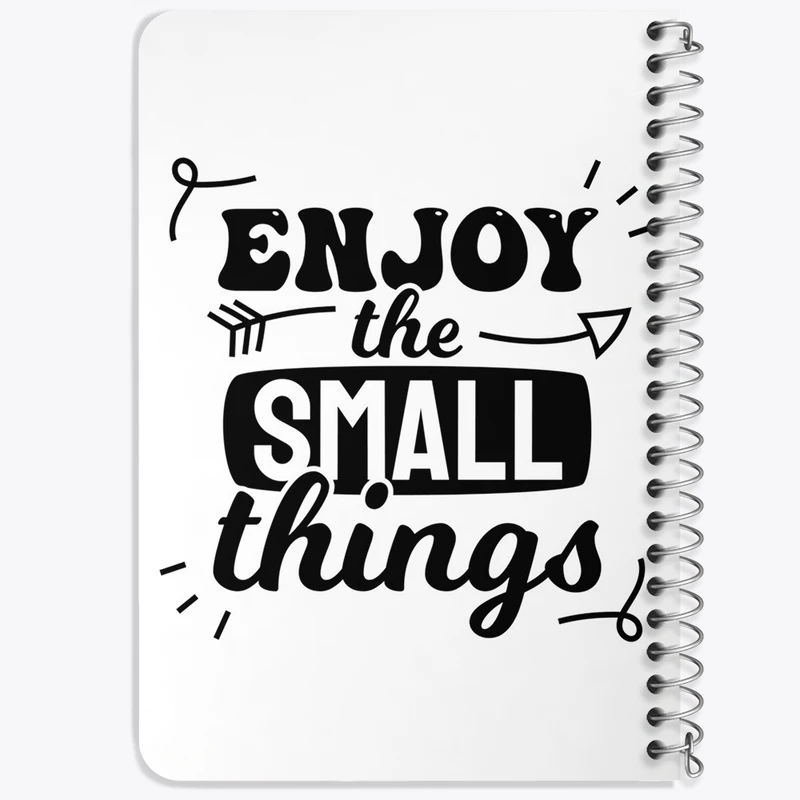 دفتر یادداشت 50 برگ خندالو طرح Enjoy The Small Things کد F1063
