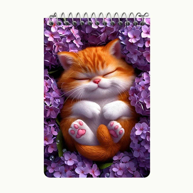 دفتر یادداشت 50 برگ خندالو طرح گربه خوابالو کد F12826