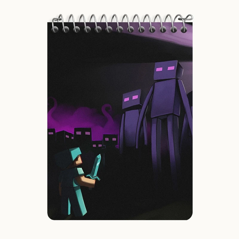 دفتر یادداشت 50 برگ خندالو طرح بازی ماینکرافت (Minecraft) کد N8775