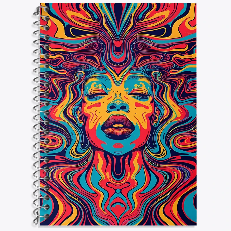 دفتر زبان دوخط 50 برگ خندالو طرح انسان انتزاعی کد F4670