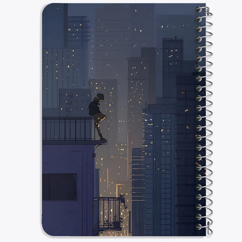 دفتر یادداشت 50 برگ خندالو طرح شب کد N7273