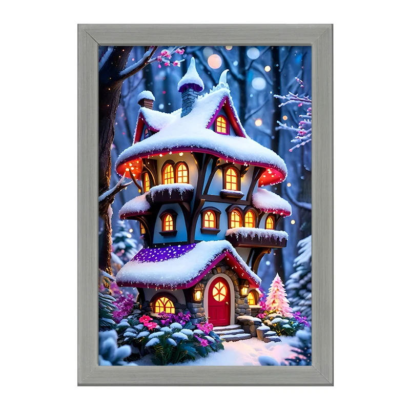 تابلو خندالو طرح خانه ی برفی بامزه کد F8407