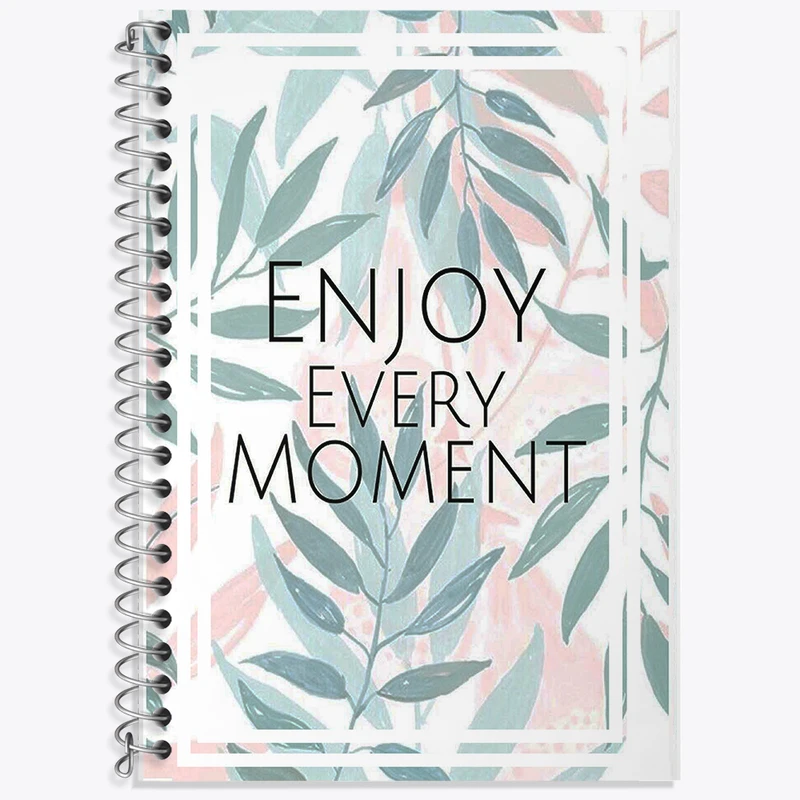 دفتر زبان دوخط 50 برگ خندالو طرح Enjoy Every Moment کد F11496