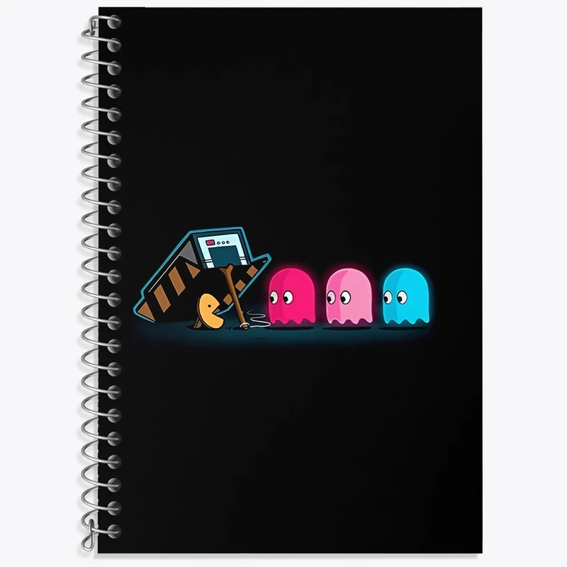 دفتر زبان 50 برگ خندالو مدل سه خط طرح پکمن (PAC-MAN) کد F3981