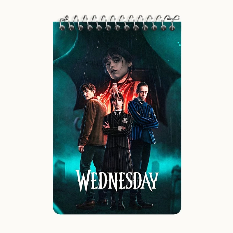 دفتر یادداشت 50 برگ خندالو طرح ونزدی (Wednesday) کد F4953