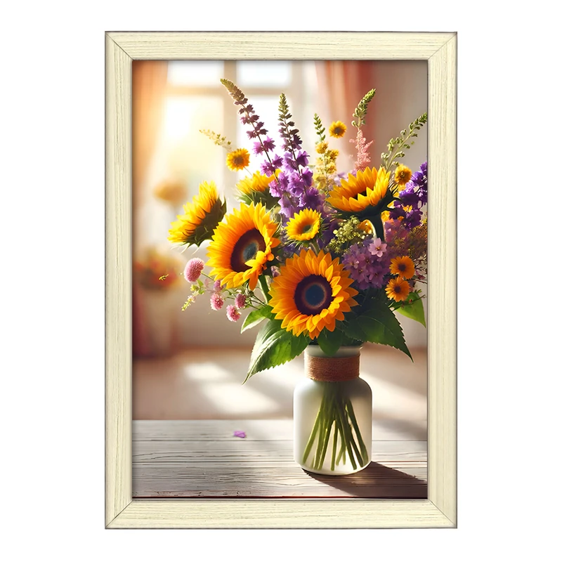 تابلو خندالو طرح گل آفتابگردان کد F9978