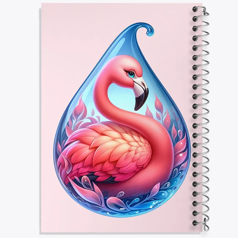 دفتر طراحی 50 برگ خندالو طرح فلامینگو کد N5098