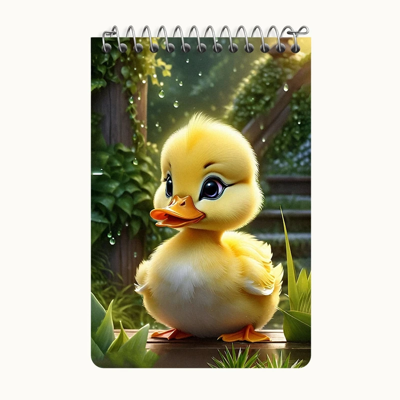 دفتر یادداشت 50 برگ خندالو طرح جوجه اردک بامزه کد F6765