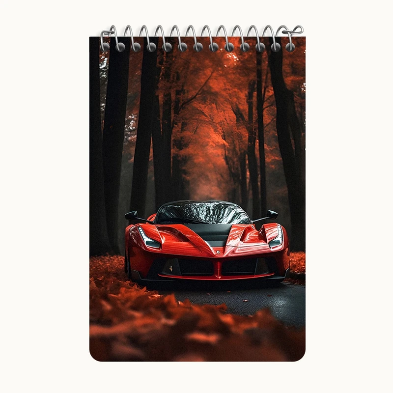 دفتر یادداشت 50 برگ خندالو طرح ماشین اسپرت کد F4182