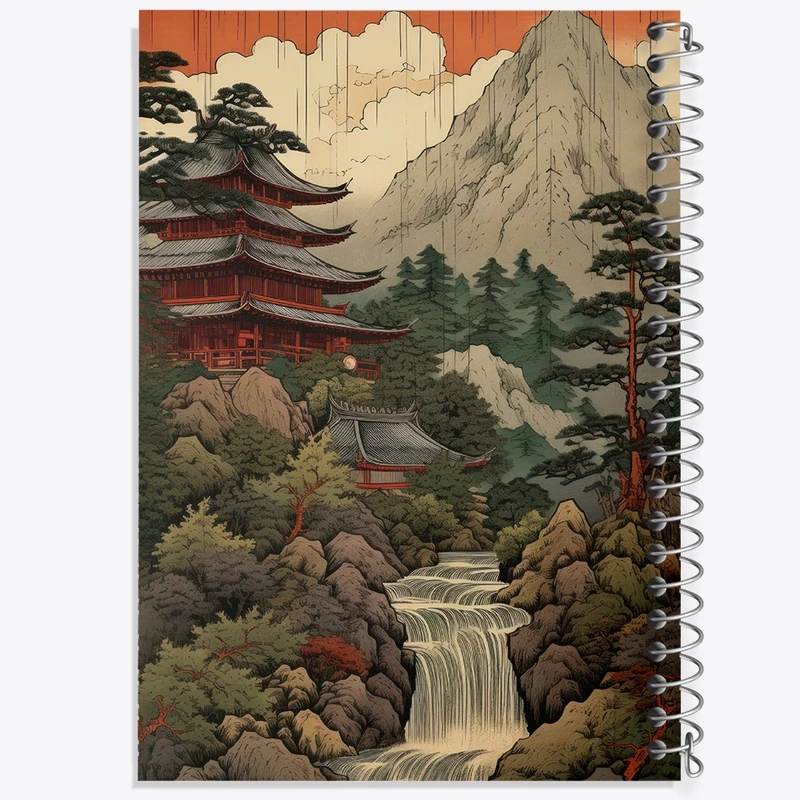 دفتر طراحی 50 برگ خندالو طرح خانه ی ژاپنی کد F3573